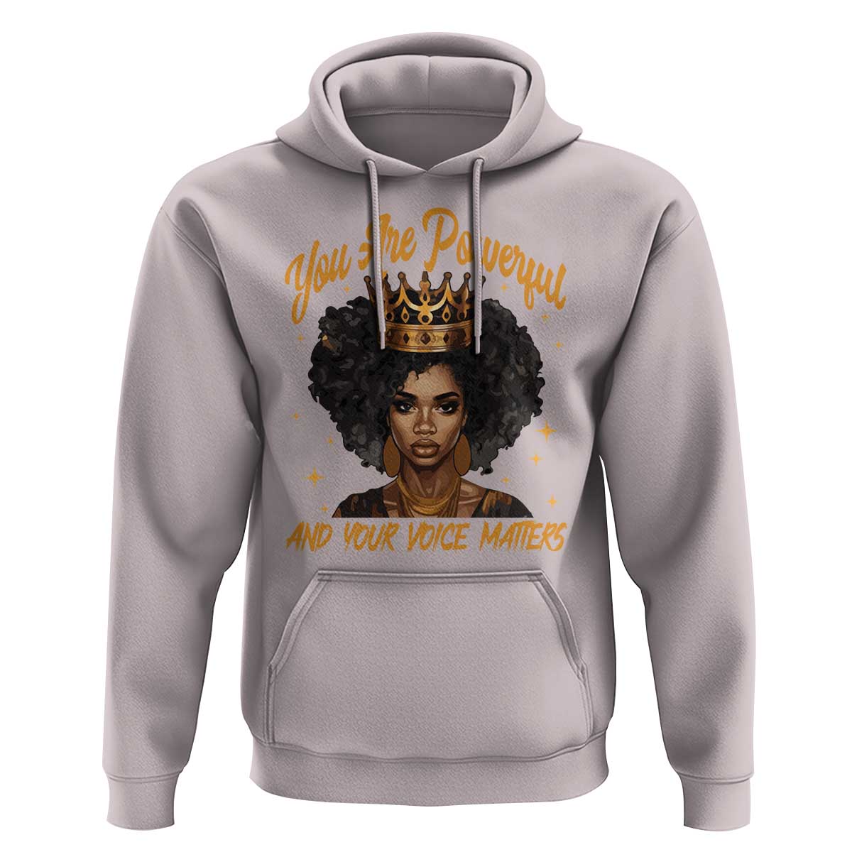 Harris 2024 Hoodie You Are Powerful And Your Voice Matters Afro Girl - Wonder Print Shop
