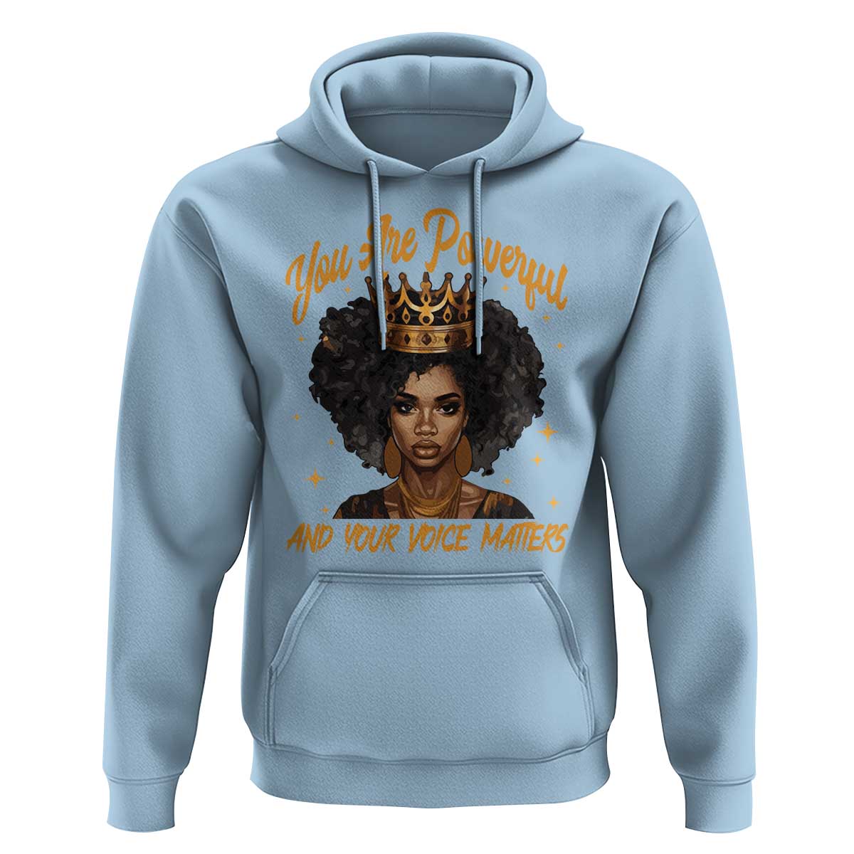 Harris 2024 Hoodie You Are Powerful And Your Voice Matters Afro Girl - Wonder Print Shop
