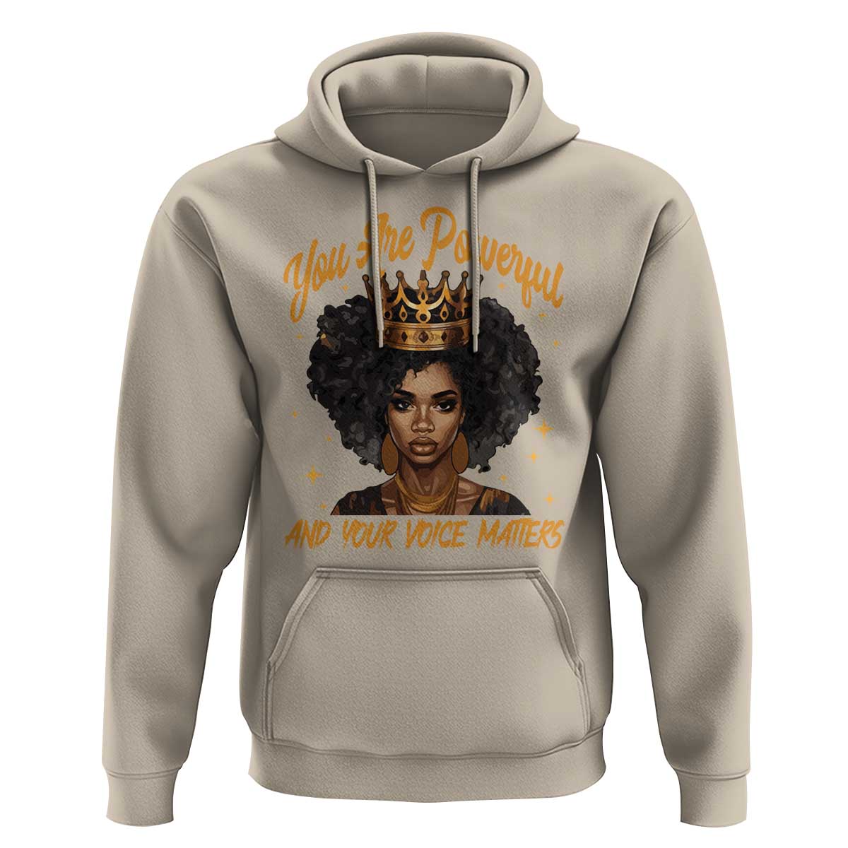 Harris 2024 Hoodie You Are Powerful And Your Voice Matters Afro Girl - Wonder Print Shop