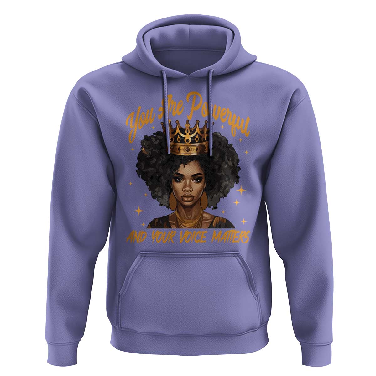 Harris 2024 Hoodie You Are Powerful And Your Voice Matters Afro Girl - Wonder Print Shop