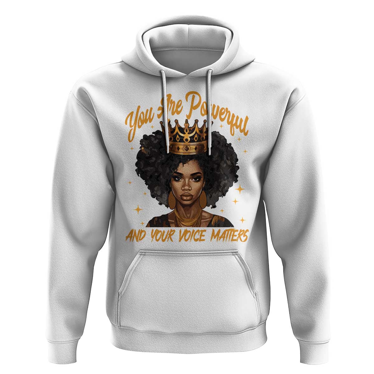 Harris 2024 Hoodie You Are Powerful And Your Voice Matters Afro Girl - Wonder Print Shop