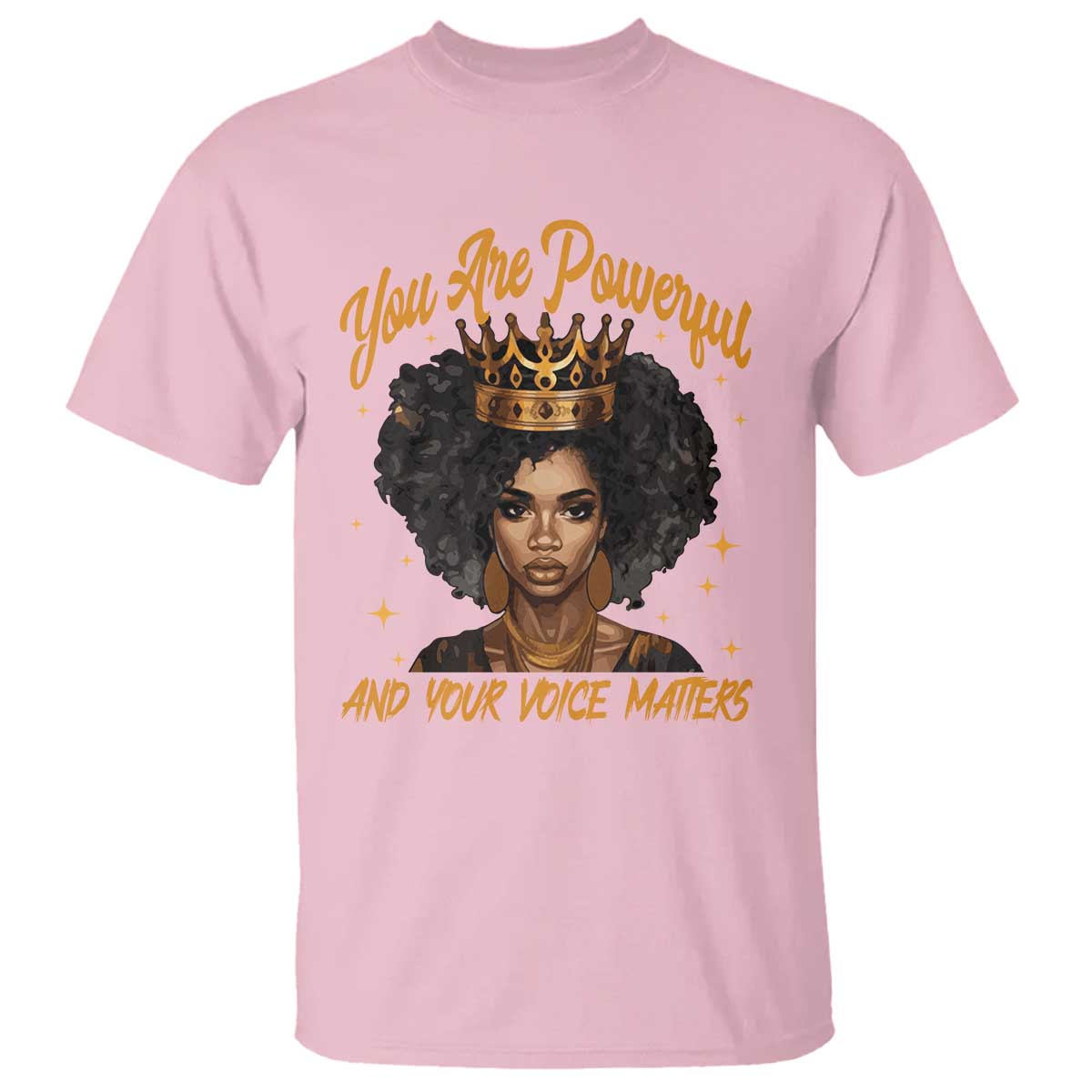 Harris 2024 T Shirt You Are Powerful And Your Voice Matters Afro Girl - Wonder Print Shop