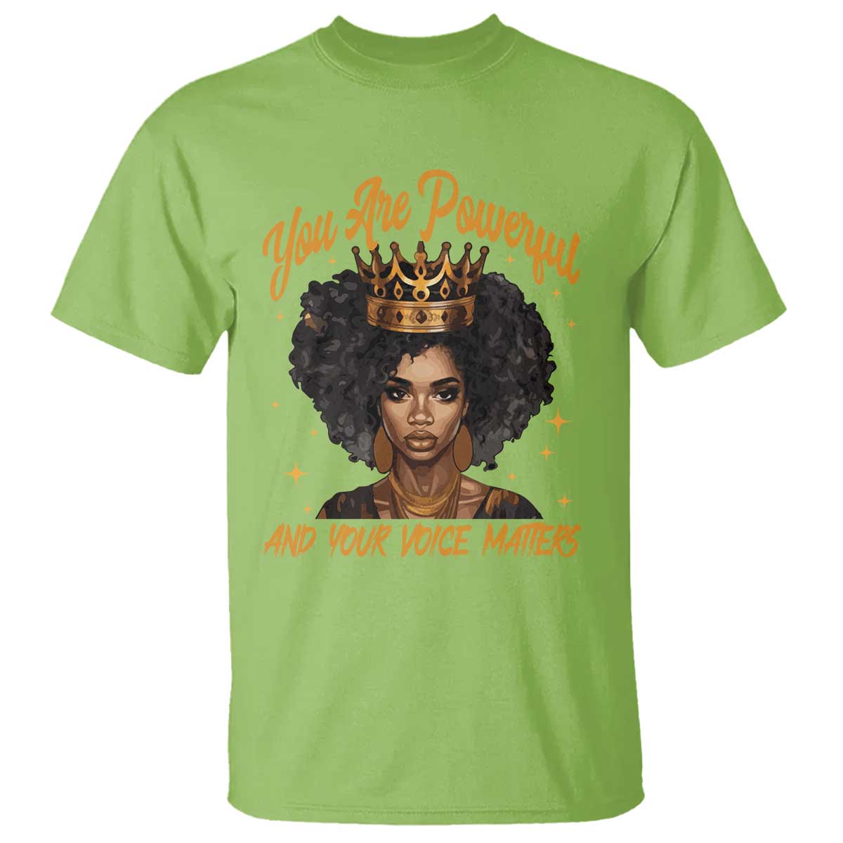 Harris 2024 T Shirt You Are Powerful And Your Voice Matters Afro Girl - Wonder Print Shop