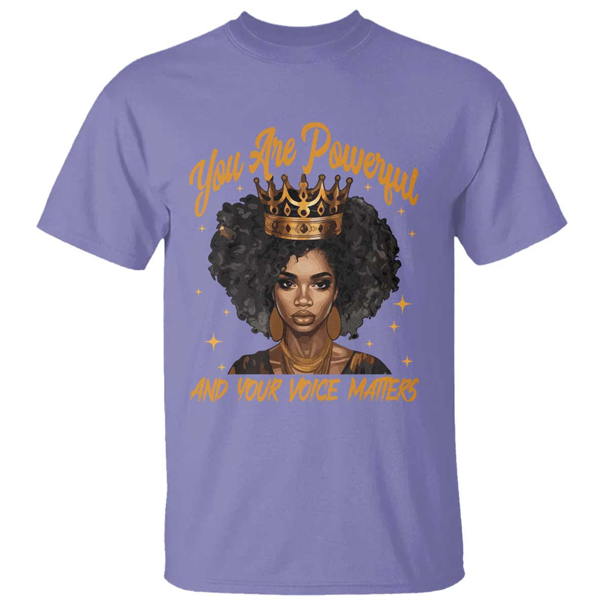 Harris 2024 T Shirt You Are Powerful And Your Voice Matters Afro Girl - Wonder Print Shop