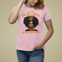 Harris 2024 T Shirt For Women You Are Powerful And Your Voice Matters Afro Girl - Wonder Print Shop