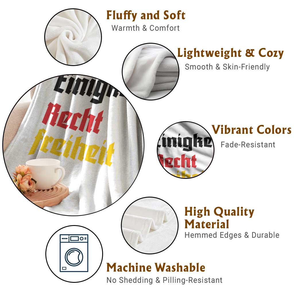 German Heritage Throw Blanket Einigkeit Recht Freiheit Germany Flag - Wonder Print Shop