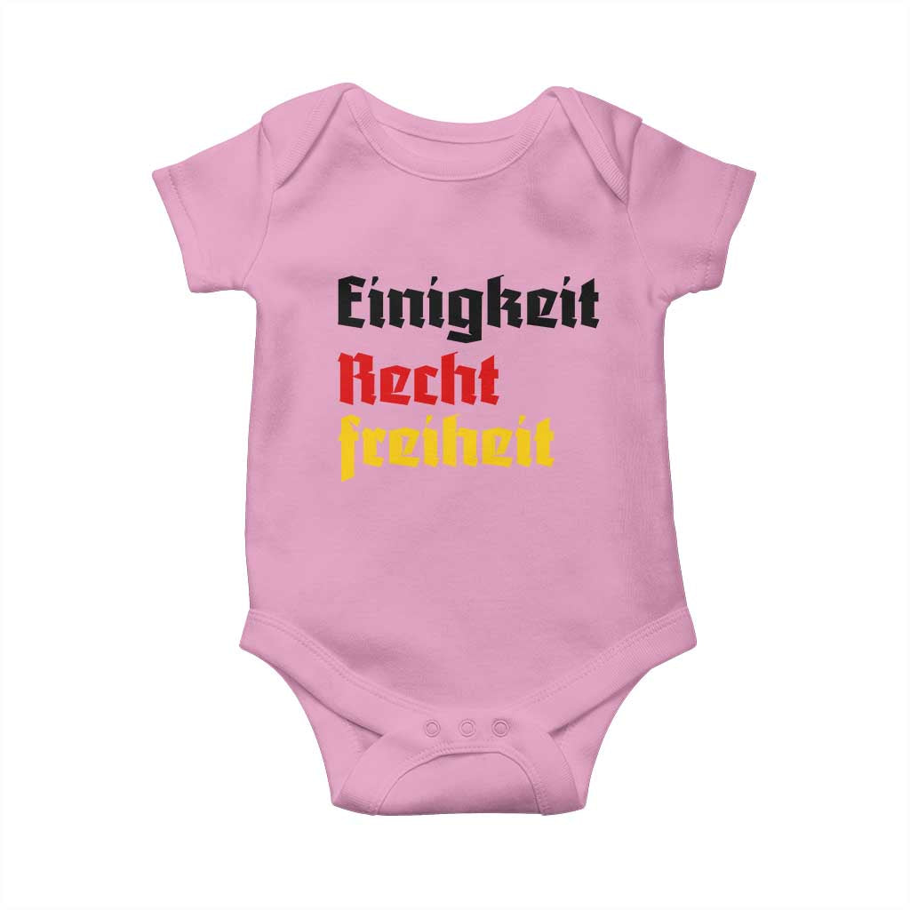 German Heritage Baby Onesie Einigkeit Recht Freiheit Germany Flag - Wonder Print Shop