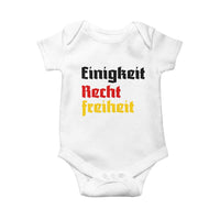 German Heritage Baby Onesie Einigkeit Recht Freiheit Germany Flag - Wonder Print Shop