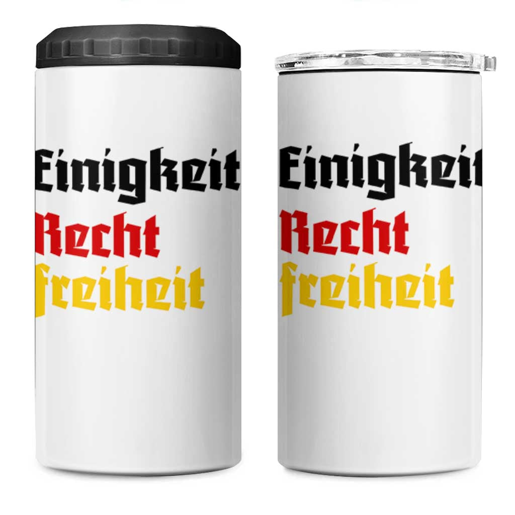 German Heritage 4 in 1 Can Cooler Tumbler Einigkeit Recht Freiheit Germany Flag - Wonder Print Shop