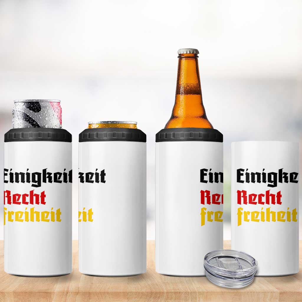 German Heritage 4 in 1 Can Cooler Tumbler Einigkeit Recht Freiheit Germany Flag - Wonder Print Shop