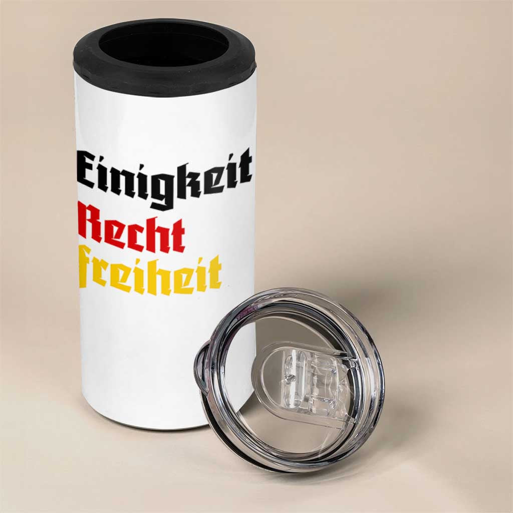 German Heritage 4 in 1 Can Cooler Tumbler Einigkeit Recht Freiheit Germany Flag - Wonder Print Shop