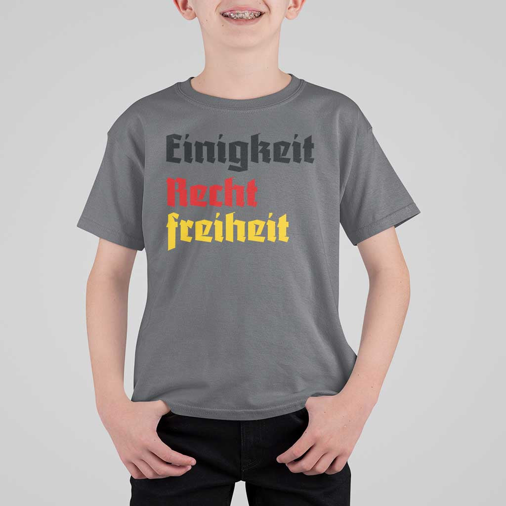 German Heritage T Shirt For Kid Einigkeit Recht Freiheit Germany Flag - Wonder Print Shop