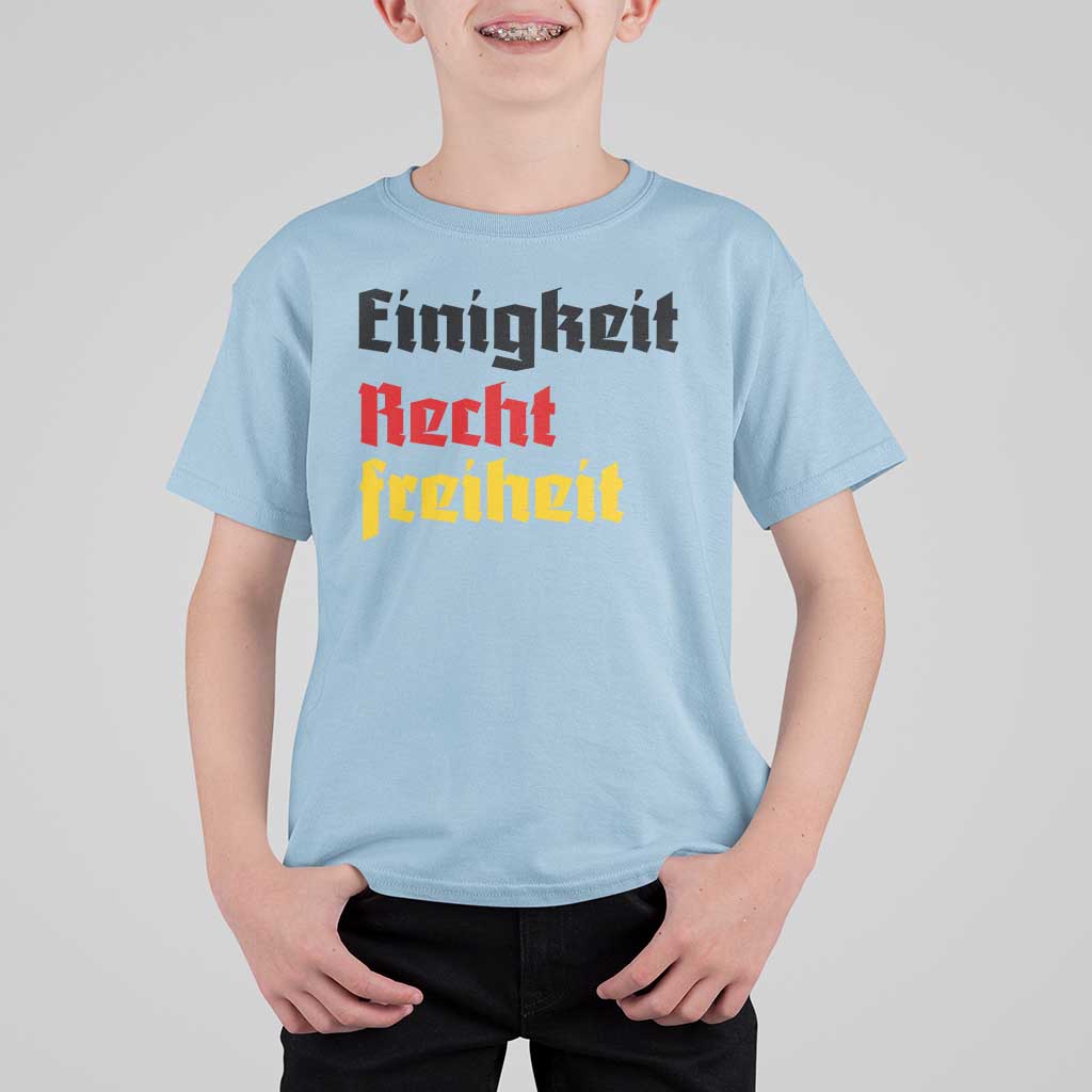 German Heritage T Shirt For Kid Einigkeit Recht Freiheit Germany Flag - Wonder Print Shop