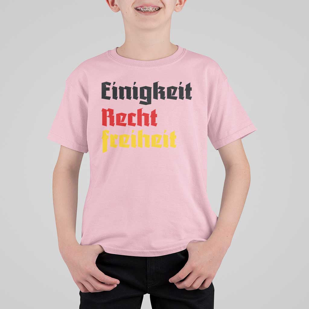 German Heritage T Shirt For Kid Einigkeit Recht Freiheit Germany Flag - Wonder Print Shop