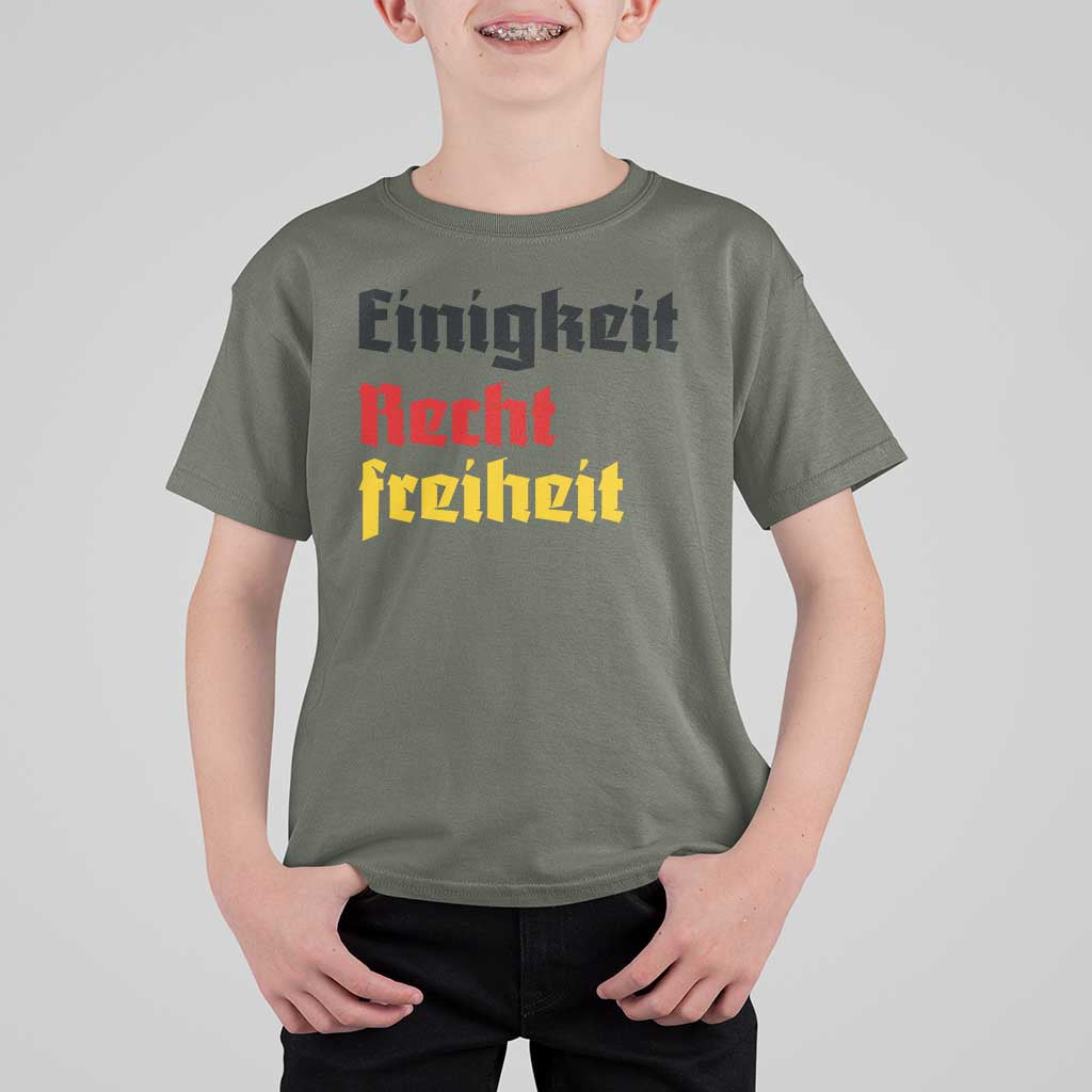 German Heritage T Shirt For Kid Einigkeit Recht Freiheit Germany Flag - Wonder Print Shop