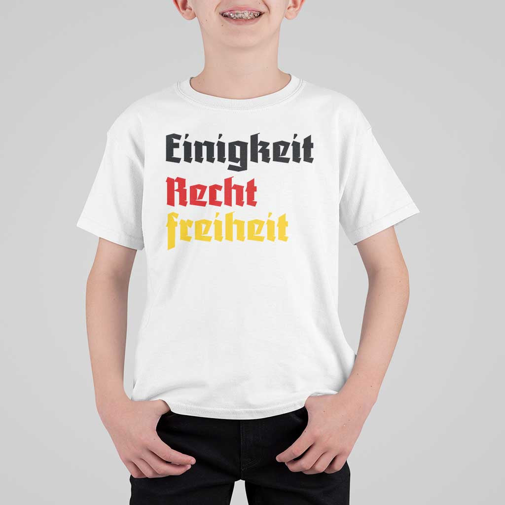 German Heritage T Shirt For Kid Einigkeit Recht Freiheit Germany Flag - Wonder Print Shop