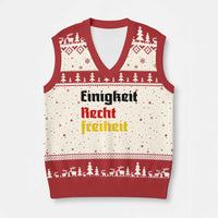 German Heritage V-Neck Knit Sweater Vest Einigkeit Recht Freiheit Germany Flag TS11