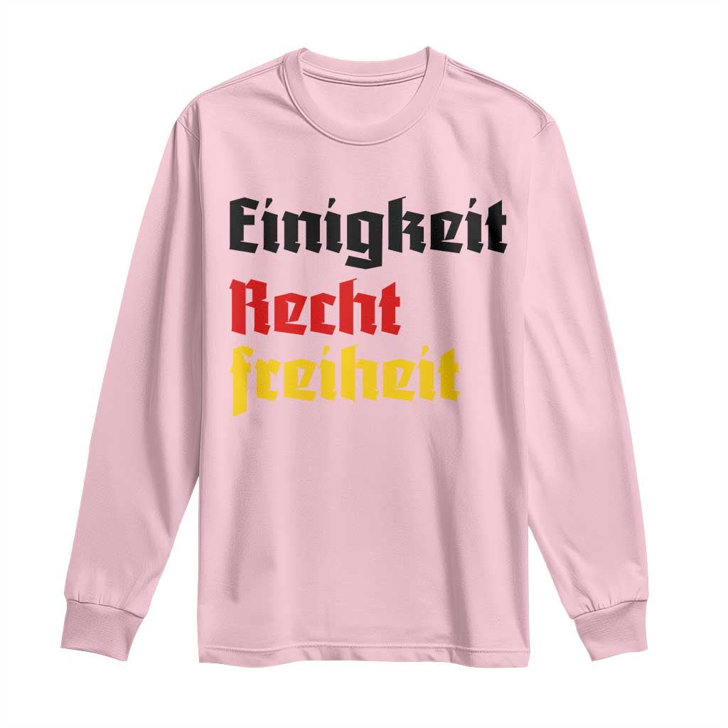 German Heritage Long Sleeve Shirt Einigkeit Recht Freiheit Germany Flag - Wonder Print Shop