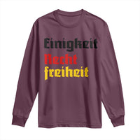 German Heritage Long Sleeve Shirt Einigkeit Recht Freiheit Germany Flag - Wonder Print Shop
