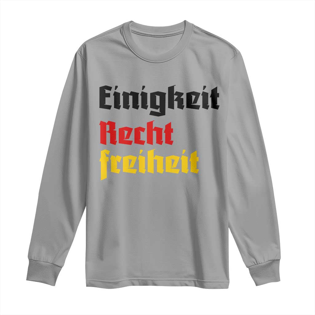 German Heritage Long Sleeve Shirt Einigkeit Recht Freiheit Germany Flag - Wonder Print Shop