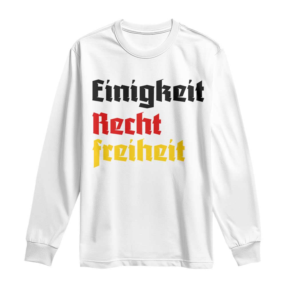 German Heritage Long Sleeve Shirt Einigkeit Recht Freiheit Germany Flag - Wonder Print Shop