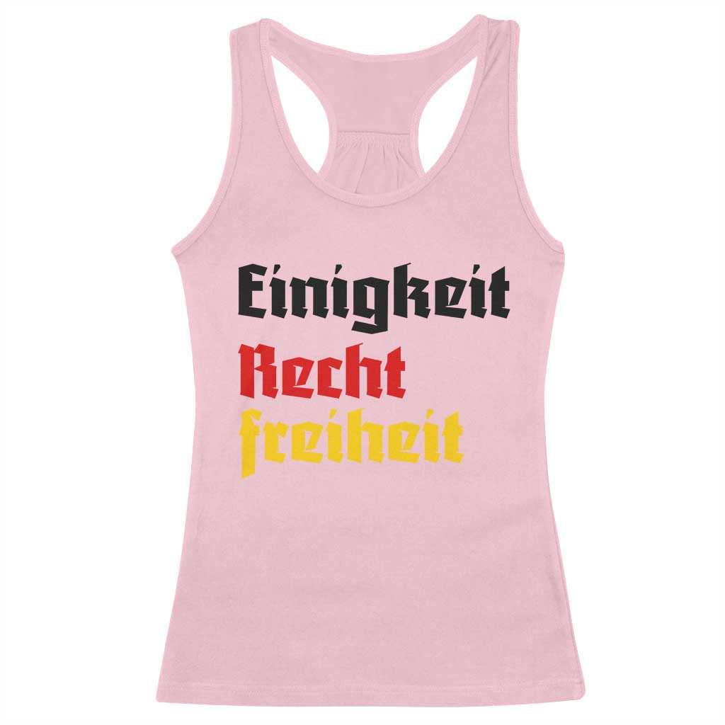 German Heritage Racerback Tank Top Einigkeit Recht Freiheit Germany Flag - Wonder Print Shop