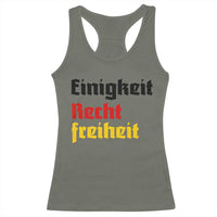 German Heritage Racerback Tank Top Einigkeit Recht Freiheit Germany Flag - Wonder Print Shop