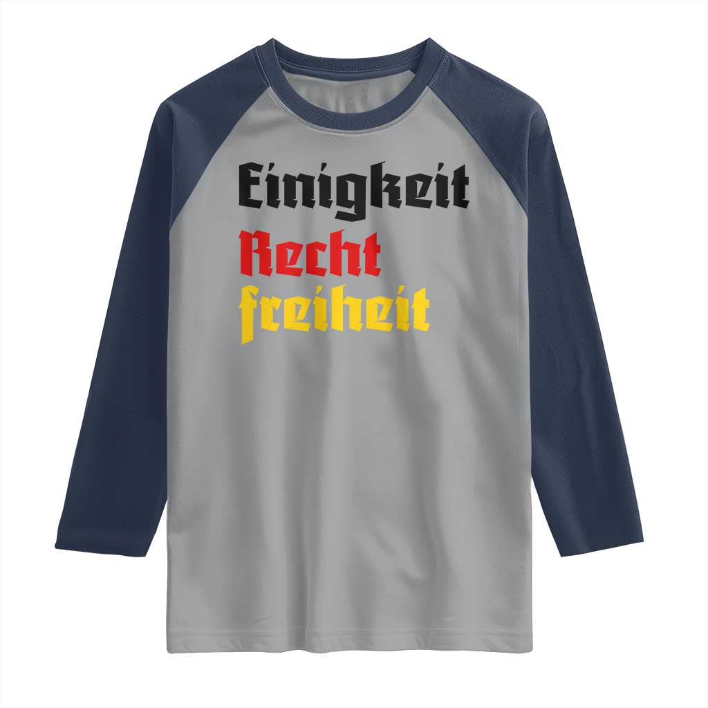 German Heritage Raglan Shirt Einigkeit Recht Freiheit Germany Flag - Wonder Print Shop