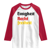 German Heritage Raglan Shirt Einigkeit Recht Freiheit Germany Flag - Wonder Print Shop