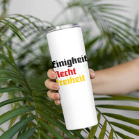 German Heritage Skinny Tumbler Einigkeit Recht Freiheit Germany Flag - Wonder Print Shop