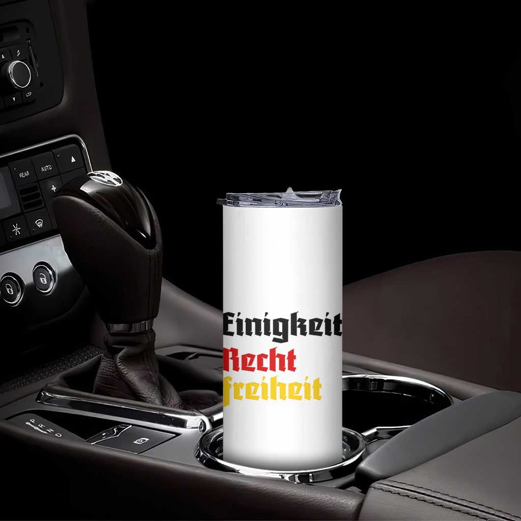 German Heritage Skinny Tumbler Einigkeit Recht Freiheit Germany Flag - Wonder Print Shop