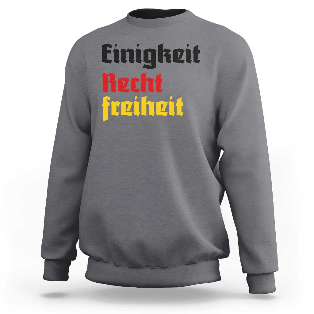 German Heritage Sweatshirt Einigkeit Recht Freiheit Germany Flag - Wonder Print Shop