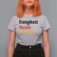 German Heritage T Shirt For Women Einigkeit Recht Freiheit Germany Flag - Wonder Print Shop