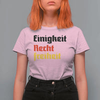 German Heritage T Shirt For Women Einigkeit Recht Freiheit Germany Flag - Wonder Print Shop