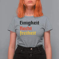 German Heritage T Shirt For Women Einigkeit Recht Freiheit Germany Flag - Wonder Print Shop