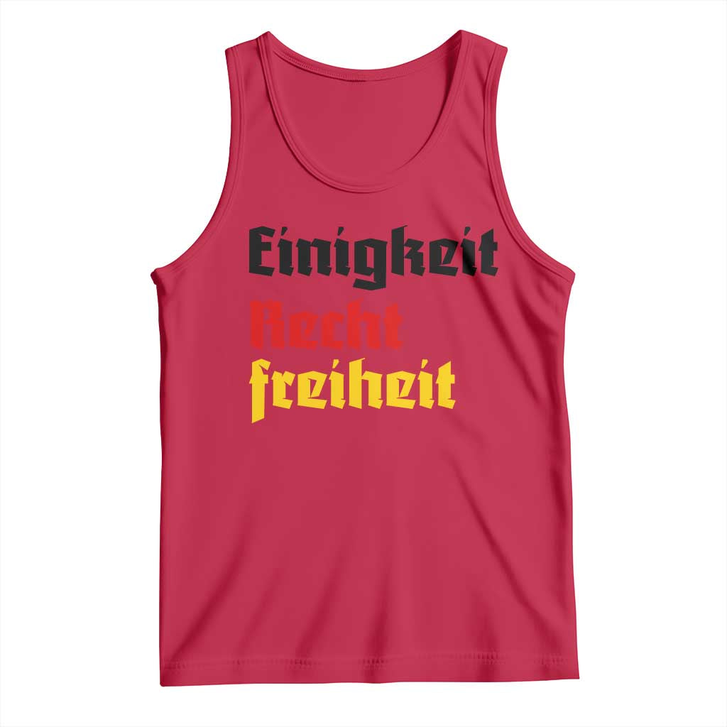 German Heritage Tank Top Einigkeit Recht Freiheit Germany Flag - Wonder Print Shop