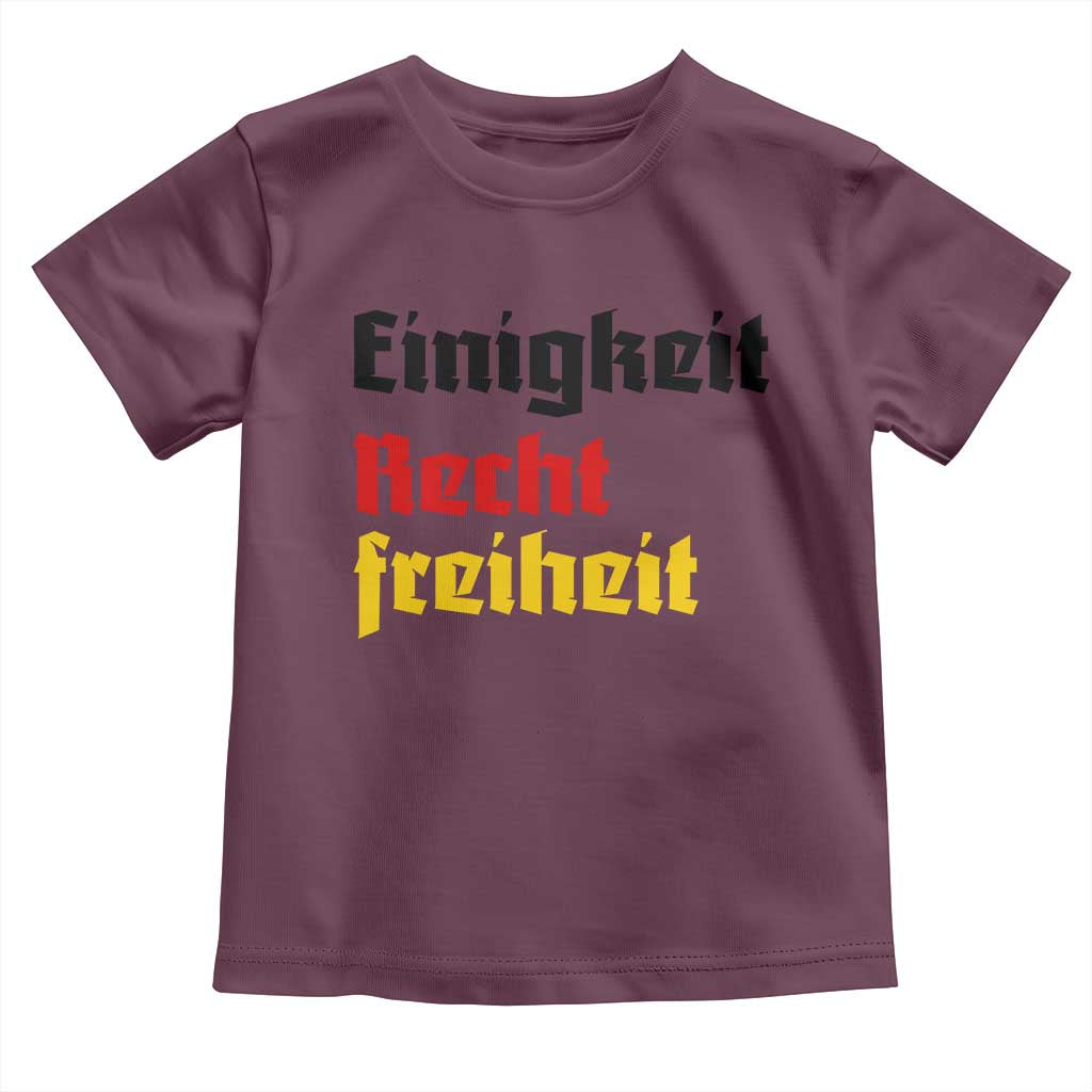 German Heritage Toddler T Shirt Einigkeit Recht Freiheit Germany Flag - Wonder Print Shop
