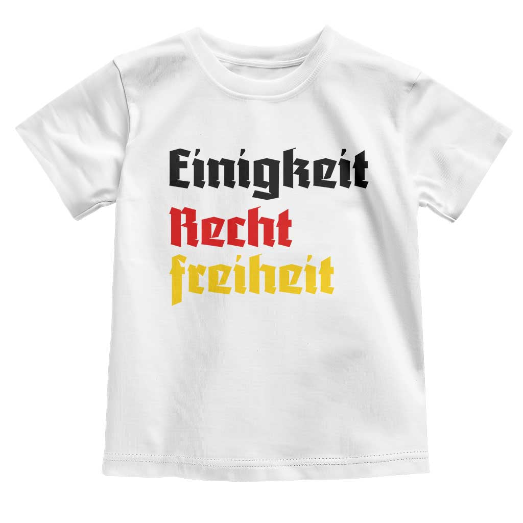 German Heritage Toddler T Shirt Einigkeit Recht Freiheit Germany Flag - Wonder Print Shop