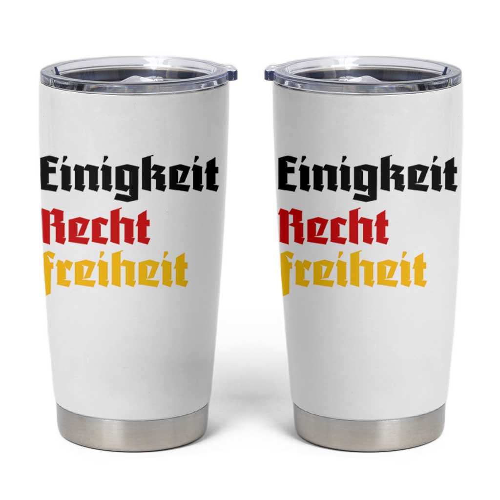 German Heritage Tumbler Cup Einigkeit Recht Freiheit Germany Flag - Wonder Print Shop