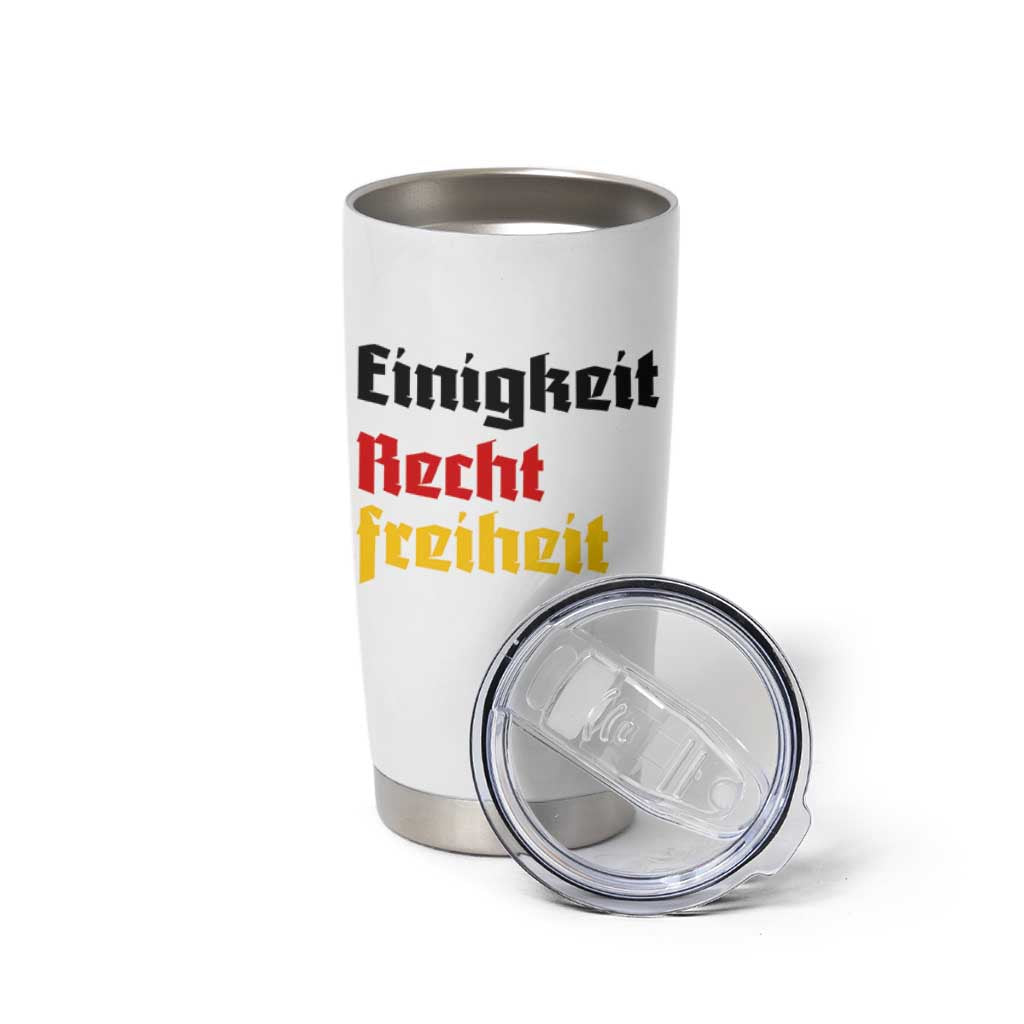German Heritage Tumbler Cup Einigkeit Recht Freiheit Germany Flag - Wonder Print Shop