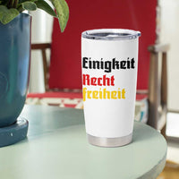 German Heritage Tumbler Cup Einigkeit Recht Freiheit Germany Flag - Wonder Print Shop