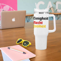 German Heritage Tumbler With Handle Einigkeit Recht Freiheit Germany Flag - Wonder Print Shop