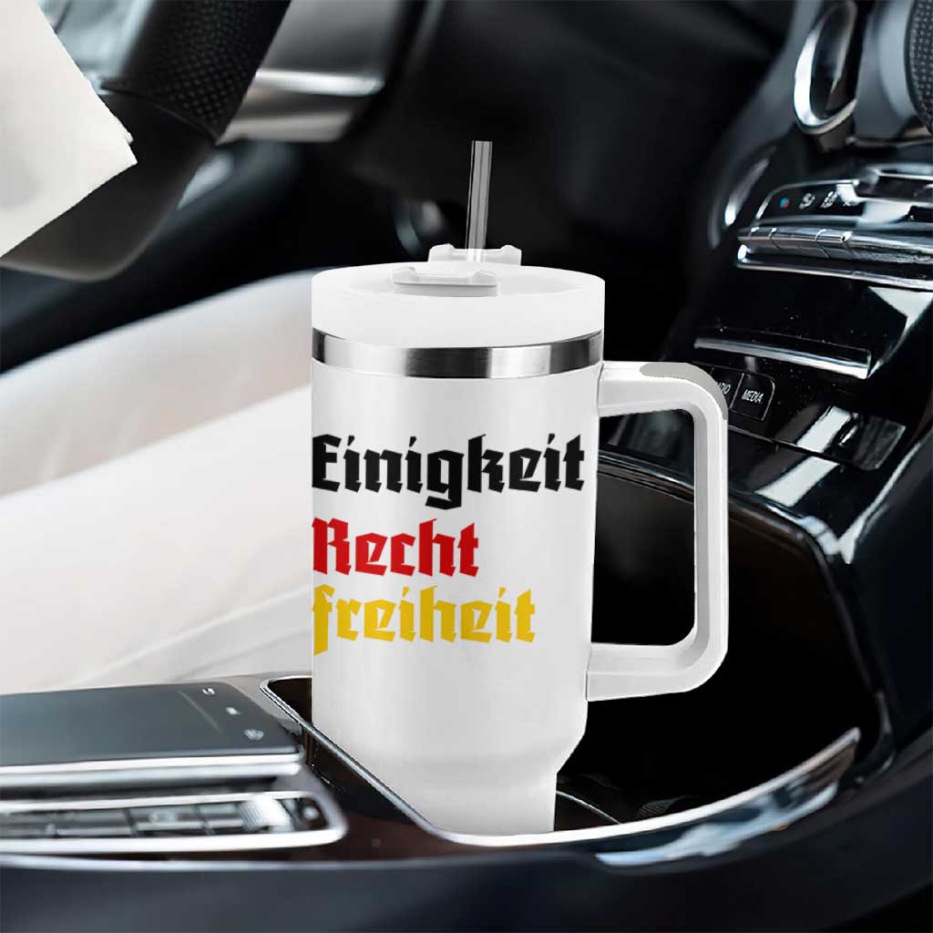 German Heritage Tumbler With Handle Einigkeit Recht Freiheit Germany Flag - Wonder Print Shop