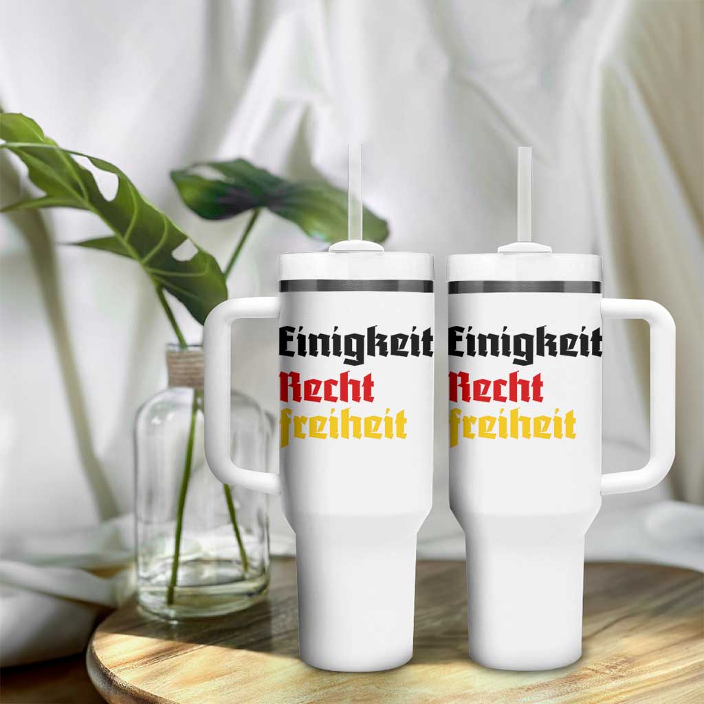 German Heritage Tumbler With Handle Einigkeit Recht Freiheit Germany Flag - Wonder Print Shop