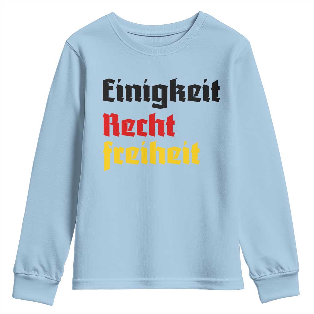 German Heritage Youth Sweatshirt Einigkeit Recht Freiheit Germany Flag - Wonder Print Shop