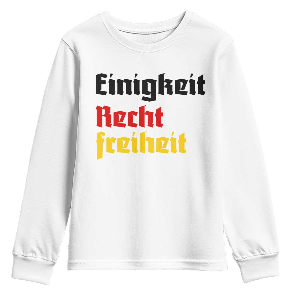 German Heritage Youth Sweatshirt Einigkeit Recht Freiheit Germany Flag - Wonder Print Shop
