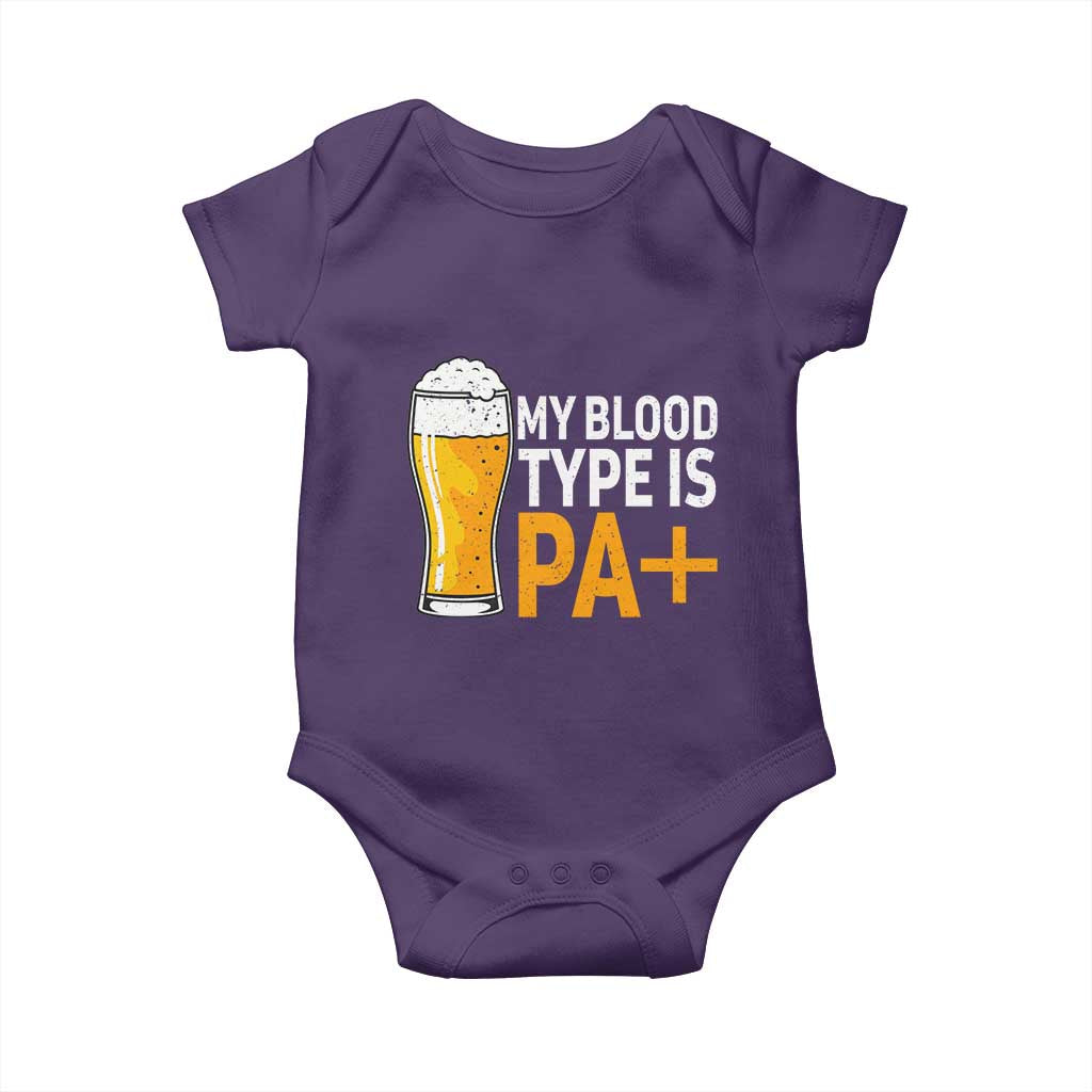 Funny My Blood Type Is IPA Baby Onesie IPA Beer Drinking - Wonder Print Shop