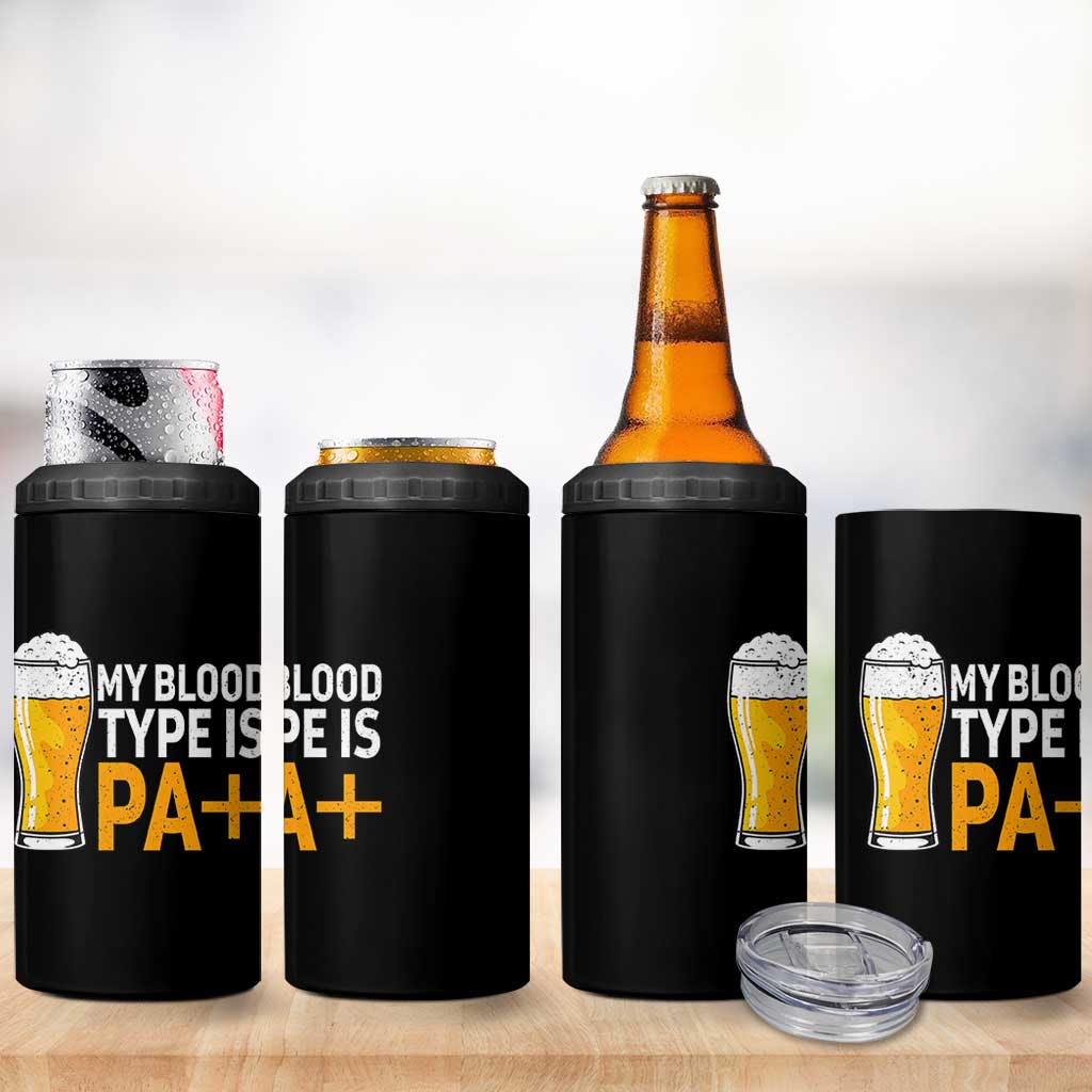 Funny My Blood Type Is IPA 4 in 1 Can Cooler Tumbler IPA Beer Drinking - Wonder Print Shop