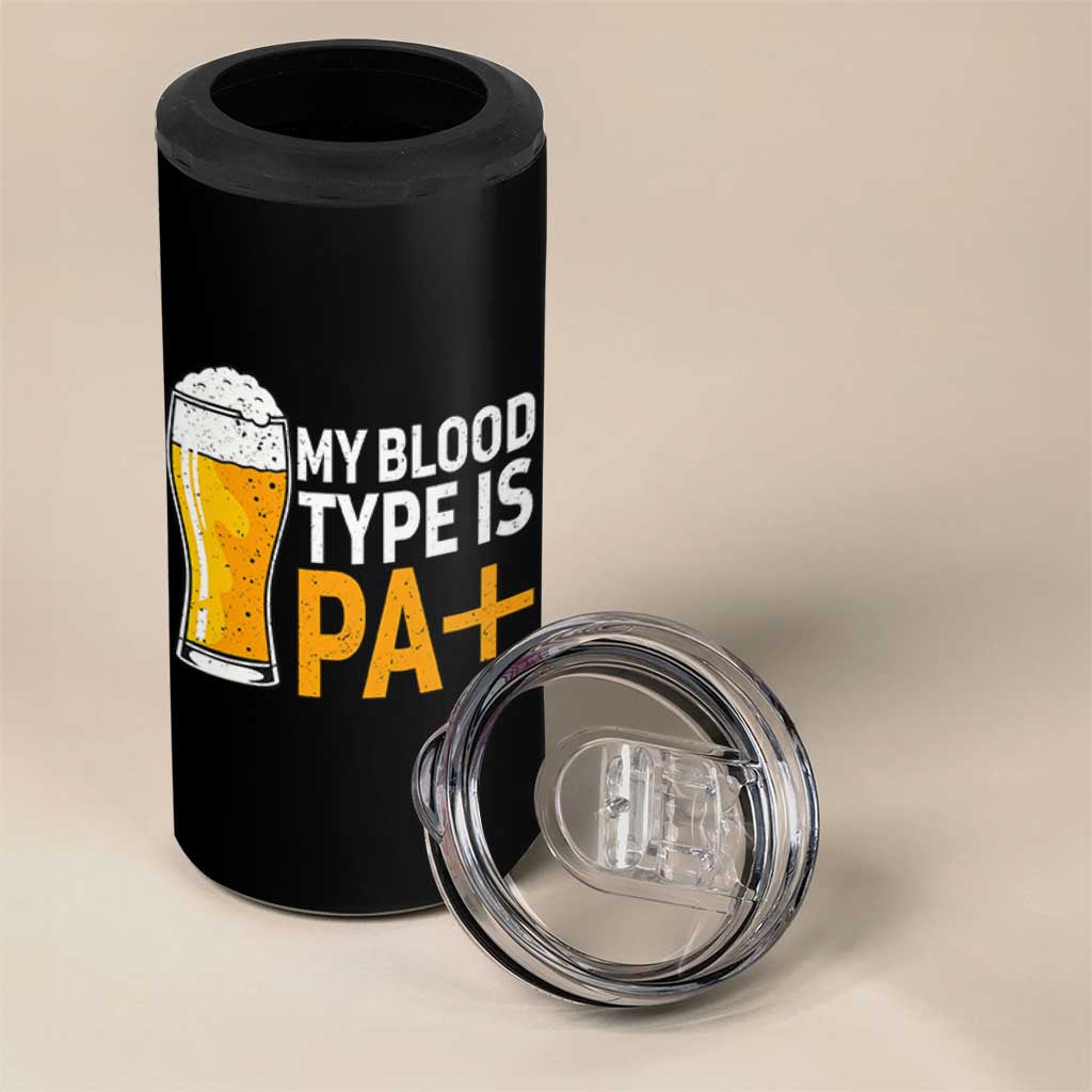 Funny My Blood Type Is IPA 4 in 1 Can Cooler Tumbler IPA Beer Drinking - Wonder Print Shop