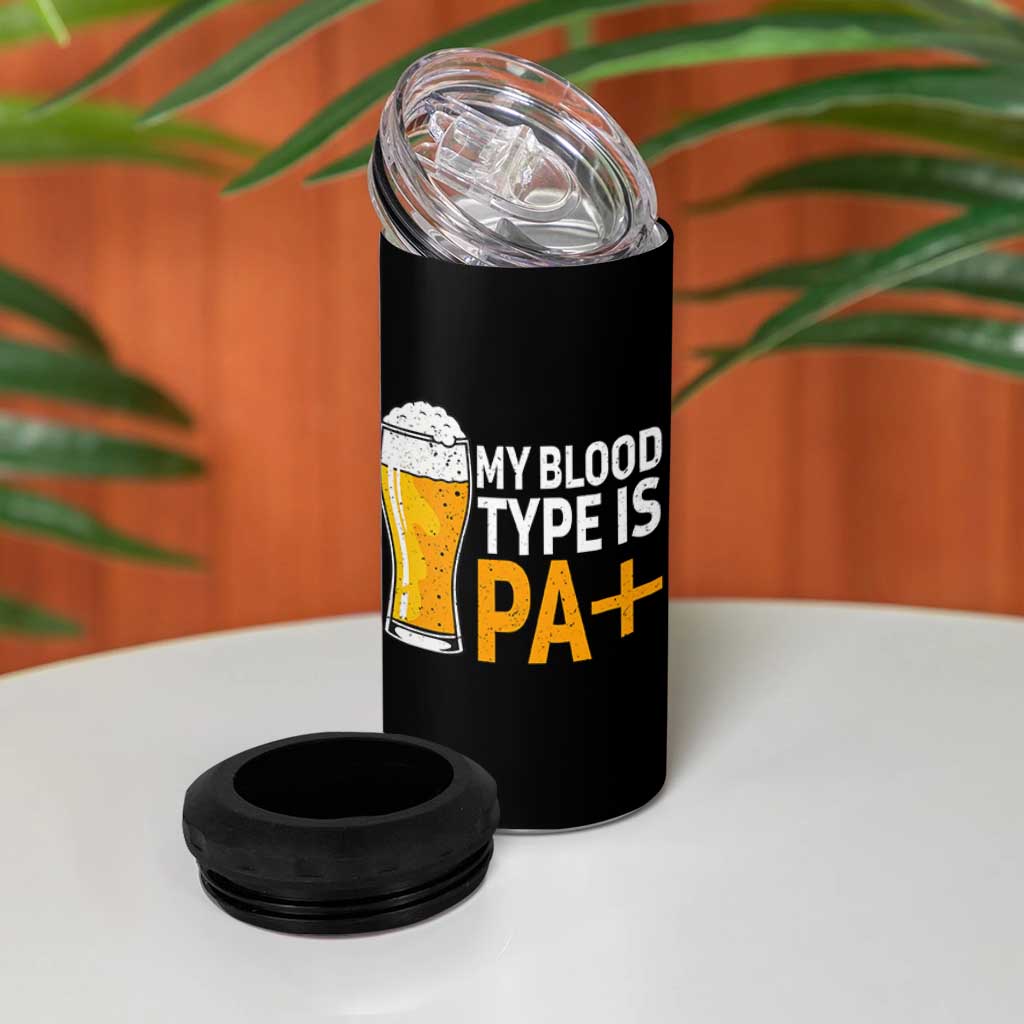 Funny My Blood Type Is IPA 4 in 1 Can Cooler Tumbler IPA Beer Drinking - Wonder Print Shop